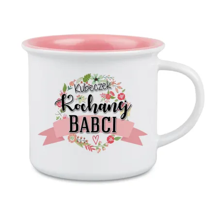 Kubek różowy dla BABCI Kubeczek Kochanej Babci